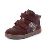 Dievčenské celoročné kožené členkové barefoot topánky LOOP HIGH-TOPS DARK BORDEAUX Froddo G2110157-4 - 29