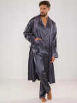 Pánsky župan Satyna 940 Dark grey - De Lafense 2XL tmavě šedá