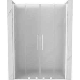 MEXEN/S - Velar L Duo posuvné sprchové dvere 150, dekor, biela 871-150-003-32-20