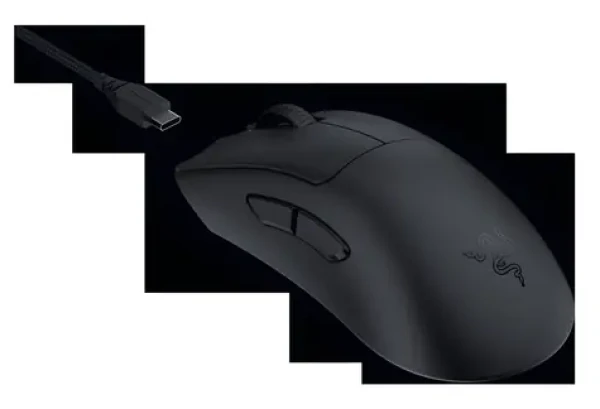 Razer DeathAdder V3 Pro + HyperPolling Wireless Dongle / Herná bezdrôtová myš / optická / 30000DPI / 2.4GHz / 5 tlačidiel