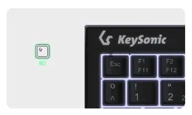 Keysonic KSK-3211ELU čierna / Super Mini klávesnica / Touchpad / USB / LED podsvietenie / DE (60963)