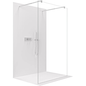 CERANO - Sprchová zástena Walk-in Onyx Duo Ľ/P - 8 mm - okrúhla vzpera - chróm, transparentné sklo - 120x200 CER-8050BD2371