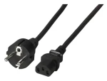 EFB Schuko 180° - C13 180° černá / Napájecí kabel / 3 m / 10 A / 250 V (EK508SW.3)
