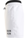 Pánske plavky Double Waistband Swim Shorts Intense Power KM0KM00740YCD biela Calvin Klein