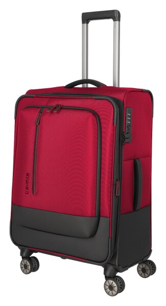 Stredný kufor na kolieskach Travelite Crosslite 5.0 M Red