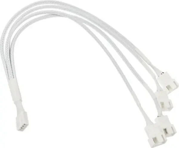 Kolink Rozbočovač ventilátorov 1-4 PWM biela / Rozbočovací kábel / opletený / 35 cm (PGW-AC-KOL-161)
