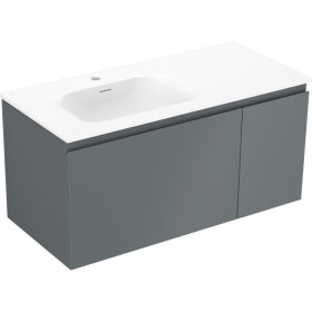 MEXEN/S - Orio kúpeľňová skrinka 90 cm s umývadlom Vela ľavá, 1S, 1D, grafit mat/biela mat 91A13-09047-3-BBFF66-W23L01