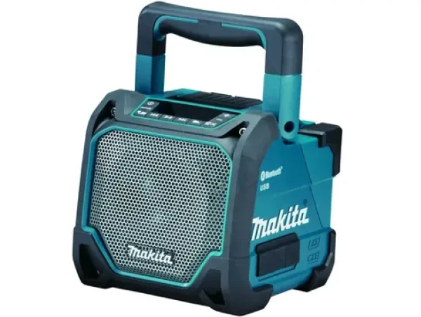 Makita DMR202 modrá / Aku Stavebný reproduktor / 10.8V - 18V / BT 4.0 / 3.5mm jack / USB / 5V | 2.1A / IP64 (DMR202)