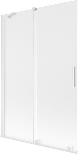 MEXEN/S - Velar dvojkrídlová posuvná vaňová zástena 120 x 150, dekor, biela 896-120-000-31-20