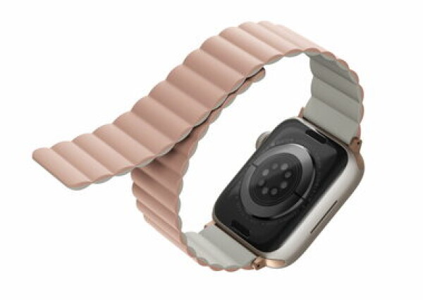 Uniq REVIX Reversible Magnetic remienok pre Apple Watch 45 amp; 44 amp; 42mm - BLUSH (ružovo-béžová) (8886463679159)