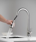 SAPHO SAPHO - MIKELA stojánkova drezová batéria s výsuvnou sprškou, nikel 1106-30NK