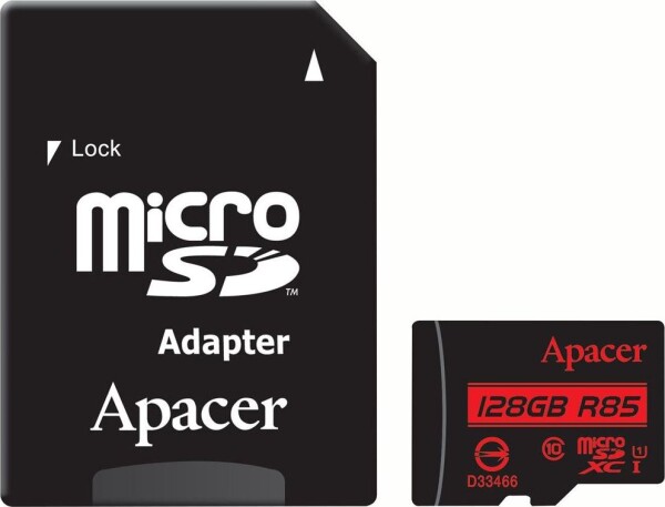 Apacer Secure Digital MicroSDXC 128 GB Class 10 UHS-I/U1 (AP128GMCSX10U5-R)