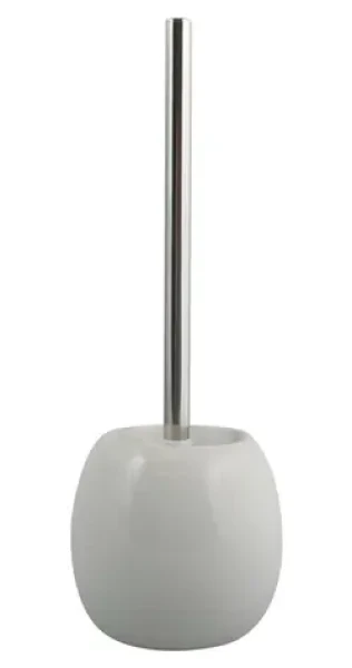MSV JAVA WC kefa biela / Keramická nádoba / Nerezová rukoväť / 12 x 38,5 cm
