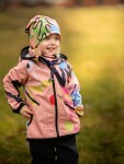 Unuo Basic Fantázia marhuľová detská softshellová bunda s fleecom 116/122 EUR