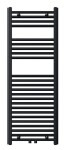NOVASERVIS - Vykurovacie teleso čierné - rovné, stredové pripojenie 450/1200/RS,5