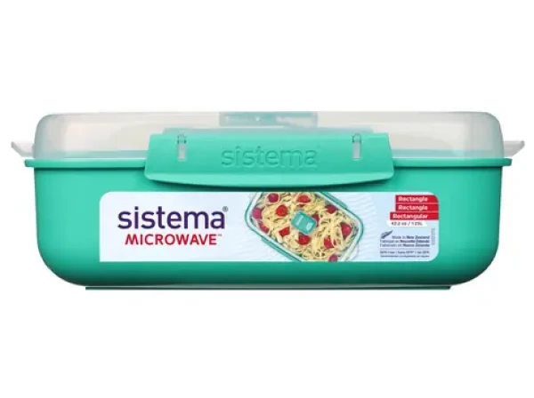 Sistema Microwave Rectangle Krabička na ohrev jedla 1.25 l mätová (8592001423527)