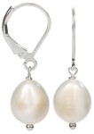 JwL Luxury Pearls Strieborné náušnice s pravou bielou perlou JL0148