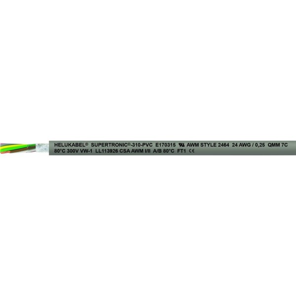 HELU 49915-500 vedenie ťažnej reťaze S-TRONIC 310-PVC 18 x 0.34 mm² sivá 500 m; 49915-500