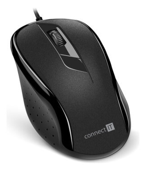 Connect IT CMO-1200 čierna / Optická myš / 1000DPI / 3 tlačidlá / USB / 1.8m (CMO-1200-BK)