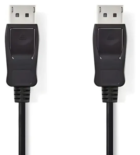 Nedis DisplayPort kábel 3 m čierny / Kábel DisplayPort / 4K 60Hz / Poniklované konektory / Okrúhly PVC (CCGP37010BK30)