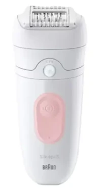 Braun Silk-épil 5-000 biela, ružová / Epilátor / 28 pinziet / 2 rýchlosti / vodeodolný / dobíjací (7500435225069)