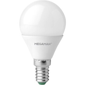 Megaman MM21088 LED En.trieda 2021 F (A - G) E14 kvapkový tvar 5.5 W = 40 W neutrálna biela (Ø x d) 45 mm x 84 mm 1 ks; MM21088