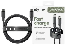 PanzerGlass empower 240W USB-C to USB-C Cable USB 2.0 2M čierna (198216)