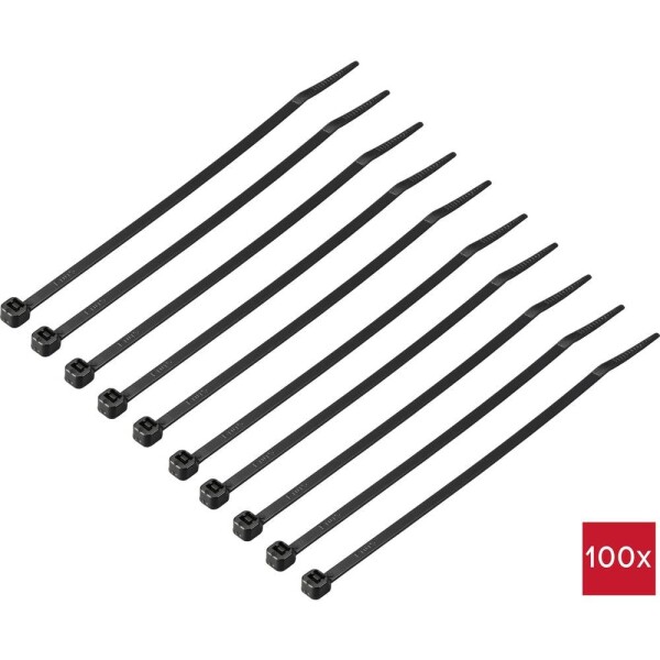 TRU COMPONENTS TC-12533320 sťahovacie pásky 150 mm 3.6 mm čierna 100 ks; TC-12533320
