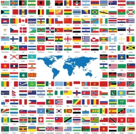 YAZZ Štvorcové puzzle Vlajky