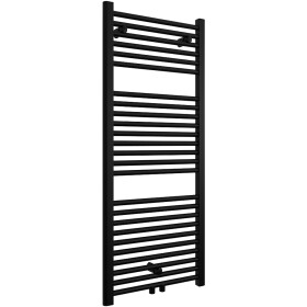 CERANO - Kúpeľňový radiátor Lincoln - stredové pripojenie 50mm/bočné - 366W - čierna matná - 1200x500 mm CER-429541