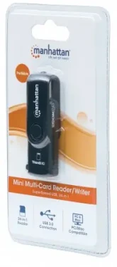 Manhattan mini Externá USB čítačka kariet SD/MMC 24v1 čierna / USB 3.0 (101981-MA)