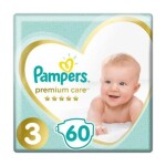 Pampers Premium Care Midi (60 ks) / Plienky / Veľkosť 3 (6-10 kg) (4015400274780)