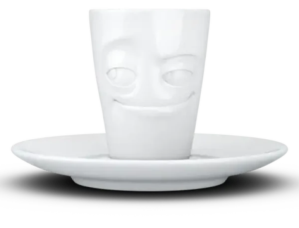 FIFTYEIGHT Verschmitzt biela / Espresso hrnček / 80 ml / Porcelán (T021101)