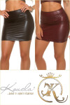 Sexy KouCla Wetlook Mini skirt darkred S