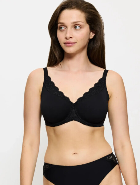AMOURETTE - Minimizer: minimalizačná podprsenka s čipkou Triumph BLACK 80E