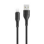 USAMS SJ500 U68 čierna / Dátový kábel / Lightning / 2A / 1m (SJ500USB01)