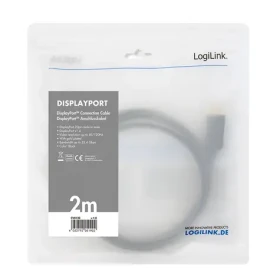 LogiLink DisplayPort 1.4 čierna / Kábel DisplayPort / 2 m / 8K/60 Hz (CV0120)