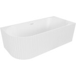 MEXEN/S - Gia voľne stojaca rohová vaňa reliéf pravá 170 x 80, biela mat, sifón a prepad biela 52701708001P-20