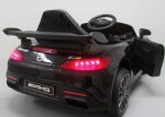 Mamido Elektrické autíčko Mercedes GTR-S čierne s mäkkými kolesami EVA a pohodlným sedačkom s licenciou
