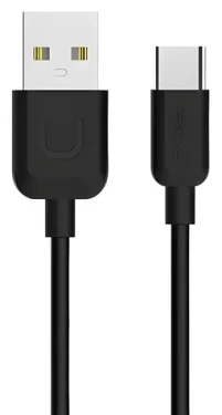 USAMS SJ099 U Turn čierna / Dátový kábel / USB-C / 2A / 1 m (TCUSBXD01)