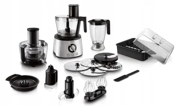 Philips Avance Collection HR7778-00 Strieborná / Kuchynský robot / 1300W / 3.4l / 12 rýchlostí / Pulzný režim (HR7778/00)
