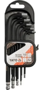 YATO YT-0560 / Sada kľúčov imbus s guličkou 10 ks dlhšia (YT-0560)