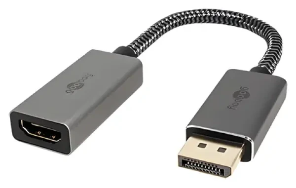 Goobay PLUS DisplayPort - HDMI / Redukcia / 8K, 60 Hz / 10 cm (75272)