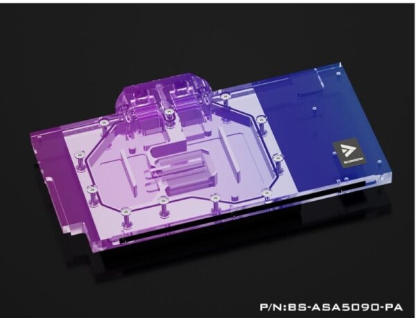 Barrow ASUS ROG Astral 5090 GPU blok wodny - Čierny