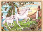 GOKI Drevené puzzle Jednorožec /48 dielikov/ od 3 rokov