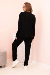 Dámska maslová mikina a nohavice s gumou čierne UNI