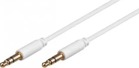 MicroConnect Slim audio kábel 3-pin Jack 3.5mm - Jack 3.5mm 1m biela (AUDLL1W)