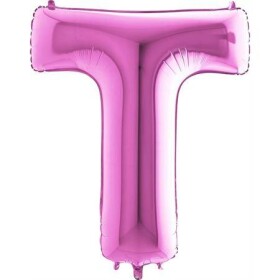 Nafukovací balónik písmeno T ružové 102 cm - Grabo