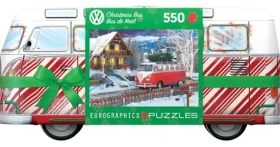EUROGRAPHICS Puzzle v plechovej krabičke Vianočný autobus Volkswagen