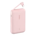 Belkin BOOST CHARGE PowerBanka 10000mAh + integrovaný kábel ružová / 20W PD / USB-C (BPB021hqPK)
